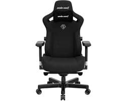 Andaseat Kaiser 3 Zwart large - Ergonomische Gamestoel - Magnetisch Nekkussen - Verstelbare Lendensteun - Luxe 4D-armleuningen - Premium PVC-leer
