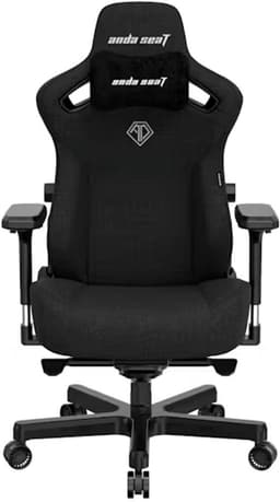Andaseat Kaiser 3 Zwart large - Ergonomische Gamestoel - Magnetisch Nekkussen - Verstelbare Lendensteun - Luxe 4D-armleuningen - Premium PVC-leer — thumbnail 1