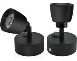 Leeslamp - Blacklight - Campinglamp - Bedlamp - Jachtlamp - Campingleeslamp - LED-leeslamp - 12V-3W - Geschikt voor boten, auto's, campers, jachten en vrachtwagens - 2 stuks