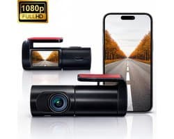 Lefairy WiFi Dashcam voor met scherm - Mobiele App - Parkeermodus - Full HD - dashcam voor auto - botsingdetectie