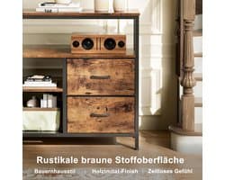 TV-meubel met LED-verlichting en Opbergruimte | Salontafel met Laden