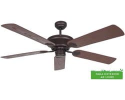 Plafondventilator voor buiten, 132 cm, 5 bladen, 60 W, 3 snelheden, zwart
