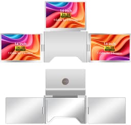 Virello® OneCable 14’’ - Portable Quad Monitor - Inclusief Beschermhoes - Draagbaar Beeldscherm - Draagbare Monitor - Full HD - IPS - Grijs — thumbnail 1