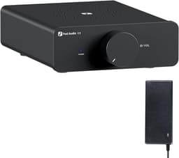 Fosi Audio V3 Amplifier Stereo HiFi, 300Wx2, Chip TPA3255, Mini Stereo Amplifier, 2 On-Amp TI NE5532 Replaceable, Innovative Design for Heat Dissipation, 2.0 Channel Class D Power Amplifier — thumbnail 1