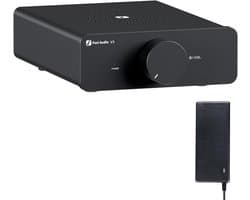 Fosi Audio V3 Amplifier Stereo HiFi, 300Wx2, Chip TPA3255, Mini Stereo Amplifier, 2 On-Amp TI NE5532 Replaceable, Innovative Design for Heat Dissipation, 2.0 Channel Class D Power Amplifier