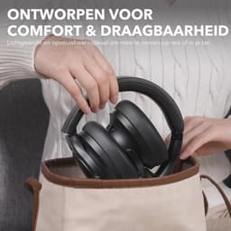 1Mii Y8+ Active Noise Cancelling Headphones, Wireless LDAC Hi-Res Audio with Adjustable EQ, 75 Hours Playtime, Over-Ear Bluetooth Headphones, Comfortable, Foldable Black — thumbnail 5