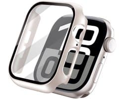 Screen protector - Geschikt voor Apple Watch 10 / 11 - 46 mm - Full Cover Hard Case / Beschermend Hoesje - Sterrenlicht