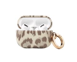 Selencia Sabi Case met panterprint - Hoesje geschikt voor AirPods Pro / Pro 2 / Pro 2 (2022) - Soft Ivory