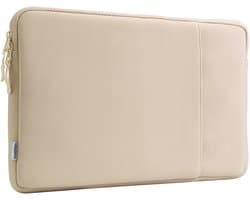 imoshion Laptop sleeve met vak - Laptop Hoes geschikt voor 15 / 15.3 / 15.6 / 16 / 16.2 inch - Sandstone