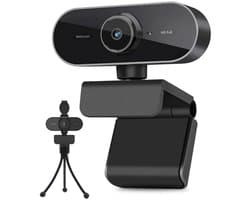 EXCITAT HD Webcam - PC Webcam - Met microfoon en ruisonderdrukking - Resolutie 1080P - USB-interface - Geschikt voor pc's en laptops