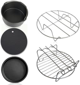 Airfryer accessoireset (10-delig): bakmandje, pizzabakplaat, geschikt voor 3,7-5,8 qt. — thumbnail 3