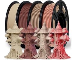 PLA 3D Printer Filament Bundel Hout Dual Color, 1.75mm