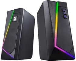 USB Powered PC Luidsprekers met Bluetooth en RGB LED Verlichting - Stereo Hifi Desktop Speakers