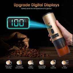 Cosensi - Draagbaar koffiezetapparaat met zelfverwarming, USB-C oplaadfunctie en 15 bar druk - Voor onderweg, 7800 mAh accu, NS/DG compatibel. — thumbnail 3
