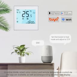 Programmeerbare Wifi Thermostaat met Touchscreen voor Verwarming & Koeling - Smart Home Compatibel met Alexa & Google Home — thumbnail 5