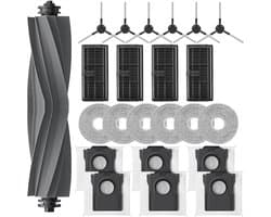 Accessoireset - 23 stuks - geschikt voor Mova P50 Pro Ultra - P50 Ultra - met 1 hoofdborstel, 4 filters, 6 stofzakken, 6 dweildoeken, 6 zijborstels