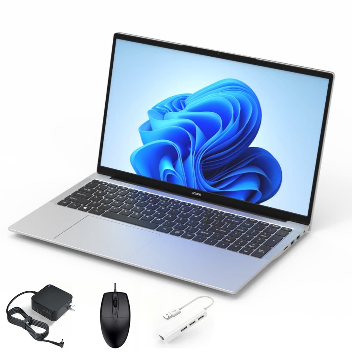 Acmine 17.3 inch IPS Full HD Laptop - lntel N150 - 16GB DDR4 RAM - 1 TB SSD - Windows 11 Pro - WiFi - BT5.0 - Grijs — afbeelding 1