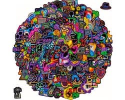 200 stuks coole neon random waterdichte stickers, vinyl skateboardstickers, variety pack voor laptop, reiskoffer, waterfles, auto, fiets, cadeau voor jongeren, kinderen en volwassenen