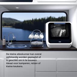 AMA® Mini Vaatwasser - Vaatwasser - Tafelvaatwasser - 56x56x54cm - Led Display — thumbnail 4