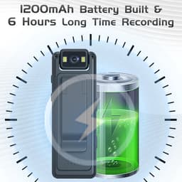 Deze draagbare mini-bewakingscamera met hoge resolutie (1080p) beschikt over een 180° draaibare lens, een batterijduur van 6 uur en bewegingsdetectie, waardoor hij geschikt is voor sporten, fietsen, reizen en andere situaties. — thumbnail 2