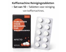 Afecto Reinigingstabletten - 10 tabletten - koffiemachine reinigingstabletten - reinigingstabletten voor koffiemachine - koffiemachine schoonmaken
