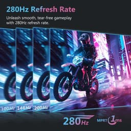 Z-EDGE UG27P 27 Inch Gebogen Game Monitor - 1500R Gebogen Scherm - FHD 1920x1080 Resolutie - 280Hz - MPRT 1ms - HDMI 2.0 & DisplayPort 1.2 - Zwart — thumbnail 4
