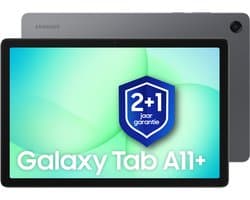 Samsung Galaxy Tab A11 Plus - Wi-Fi - 256GB - Gray + 1 jaar extra garantie