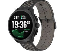 Strap-it Universele 22mm Siliconen Horlogeband Gestreept (Grijs) – Geschikt voor Suunto 5 Peak, 9 Peak, 9 Peak Pro, Vertical, Vertical 2, Race, Race S, Race 2, Run – Duurzame Sport Smartwatch Band