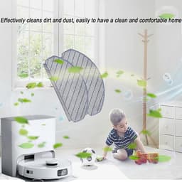 4 Stuks Wasbare Dweildoeken geschikt voor Ecovacs Deebot T10, T10 Plus mop doeken vervanging - Stofzuiger onderdeel - Dweildoeken — thumbnail 3