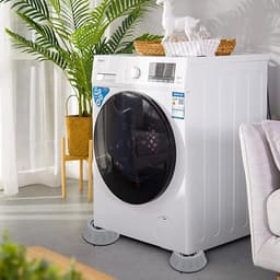 Wasmachine Voetkussens - Trillingsdempers - Anti-vibratie - Verstelbaar - Rubberen Voetkussen - Anti-loop - Voor Wasmachine en Droger - Geschikt voor Alle Modellen - Zwart - Set van 4 stuks — thumbnail 2