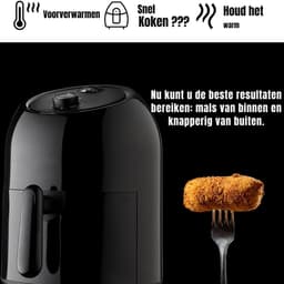 RVV® Mini Airfryer - Airfryermand - Heteluchtfriteuse - Zwart 28cm x 29cm x 37cm — thumbnail 3