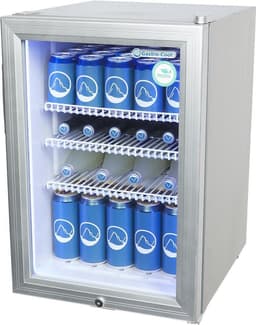 Gastro-Cool KW65 - Mini koelkast met glazen deur 62 Liter - Zilver/Zilver/Wit 204401 — thumbnail 1