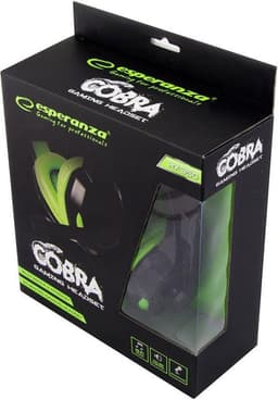 Esperanza Cobra Serie - Gaming Koptelefoon - Zwart-Groen - Met Microfoon - Over-ear — thumbnail 4