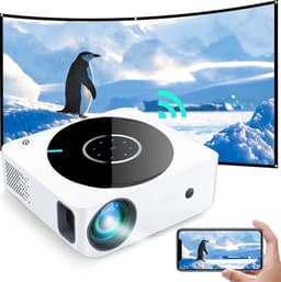 AFINTEK X01 Native Full HD Beamer - 1080p Mini Projector - 6500 Lumen - WiFi & Miracast - 4D Keystone - HDMI/USB - Projectie op Plafond & Wand - Wit — thumbnail 4