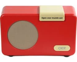 OER Muziekspeler voor Ouderen met Dementie (De Perfecte Dementie Radio) - Geschikt voor Muziektherapie - Vergemakkelijkt Mantelzorg - Zelfstandige Bediening - Ruimte voor meer dan 1.500 Nummers - Stevig/Robuust/Kwaliteit - Rood
