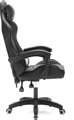 VDD Gaming - Game stoel - Gaming - Bureaustoel - Gamestoel Zwart - Met Nekkussen & Verstelbaar Rugkussen - Silicone Game Stoel - Draaistoel - Ergonomische Game Stoel - Gamestoelen - Hoogte Verstelbaar - Zwart — thumbnail 2