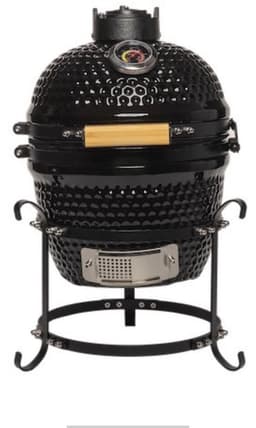 Patton Kamado Keramische Houtskoolbarbecue Inclusief Heatdeflector - Mini - Zwart — thumbnail 1