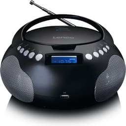 Lenco SCD-331BK Draagbare CD Speler - Radio met Bluetooth, MP3 en USB - Werkt op Batterijen en Netstroom - Zwart — thumbnail 1