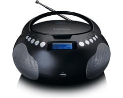 Lenco SCD-331BK Draagbare CD Speler - Radio met Bluetooth, MP3 en USB - Werkt op Batterijen en Netstroom - Zwart