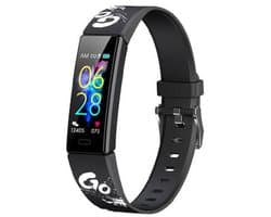 West Watches Model Wood Activity Tracker Stappenteller - Smartband - Sporthorloge Tieners/Kinderen - Zwart - Go