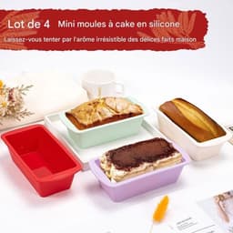 Vierdelige cakevormenset - rechthoekige cakevorm met antiaanbaklaag - broodvorm - 19x8x5,5 cm - accessoires voor de airfryer — thumbnail 4