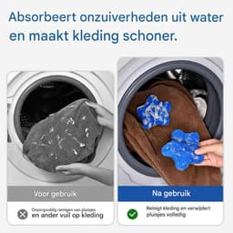 Pluisvanger voor Wasmachine - dierenhaar verwijderaar - blauw - 3 stuks - Herbruikbaar - Spons wasmachine - wasmachine - droger - ontharen - pluisjes - wasbal - kleding - textielverzorging - hondenhaar - kattenhaar — thumbnail 3