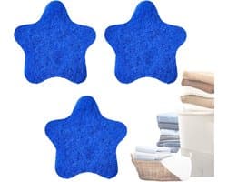 Pluisvanger voor Wasmachine - dierenhaar verwijderaar - blauw - 3 stuks - Herbruikbaar - Spons wasmachine - wasmachine - droger - ontharen - pluisjes - wasbal - kleding - textielverzorging - hondenhaar - kattenhaar