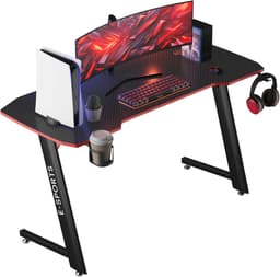 Avalo Gaming Bureau - 120x60x75 cm - Game Desk - Tafel - Game Bureau - Zwart — thumbnail 1