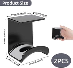 Set van 2 Universele Headset Houders voor Tafel en Muur - Ruimtebesparend en Antislip — thumbnail 4