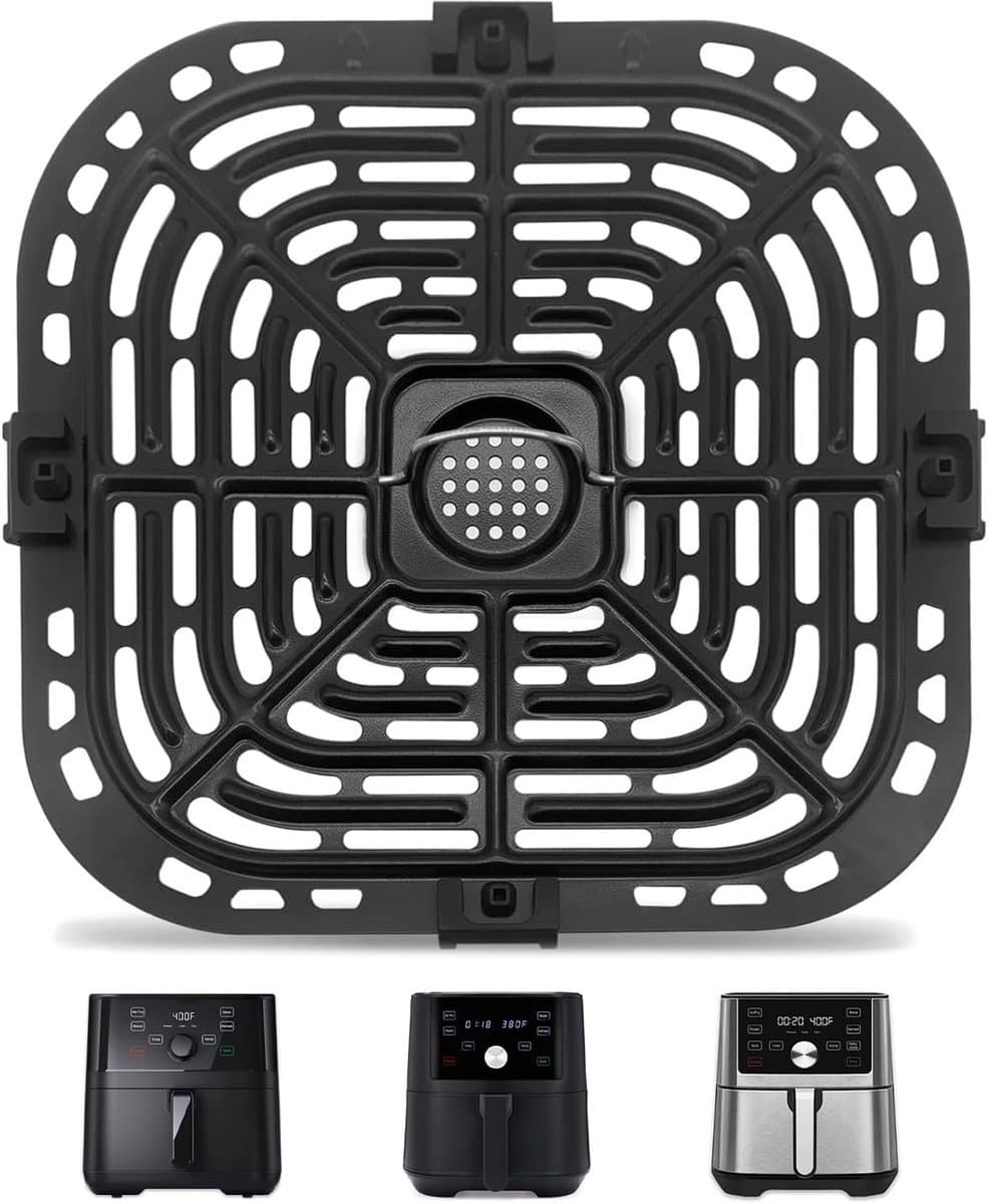 Vervangbaar rek geschikt voor Instant Pot Vortex 6 in 1 6 QT Gourmia GAF685 GAF735 6 QT luchtfriteuse, accessoires voor luchtfriteuse, bakplaat/krokante plaat/rooster, vaatwasserbestendig — afbeelding 1
