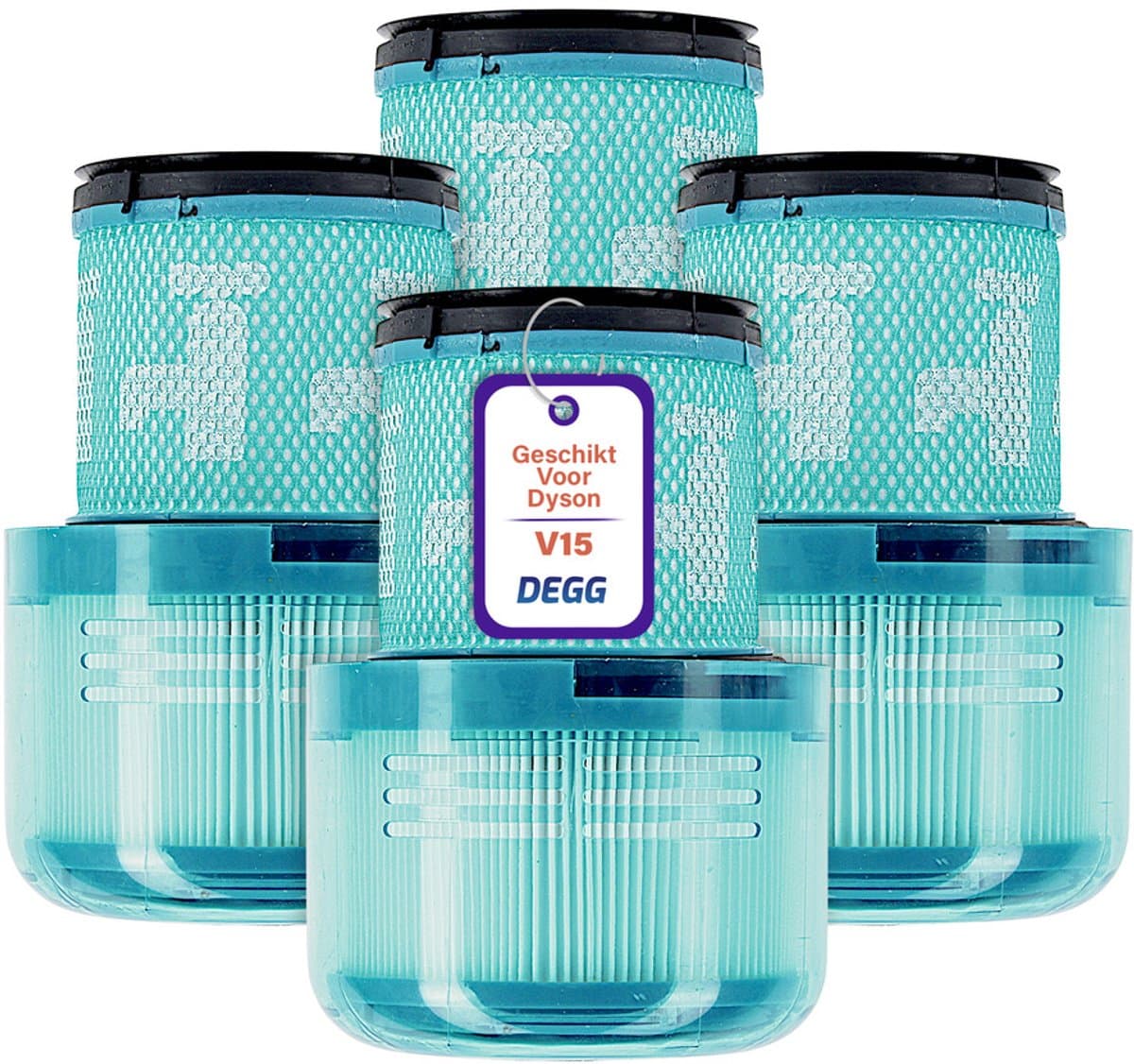 DEGG - HEPA filter geschikt voor Dyson V15 - Wasbaar - Vervangt Dyson V15 filter - Onderdelen - Premium Kwaliteit - 4 STUK(S) — afbeelding 1