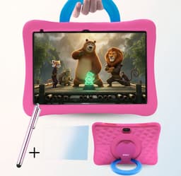 WiseQ Kids Tablet 10 inch Kindertablet – Tablet voor Kinderen – Tablet Kids – 6000 mAh - 160GB – Ouderlijk Toezicht – Android 15 – Roze – 2026 Model — thumbnail 2