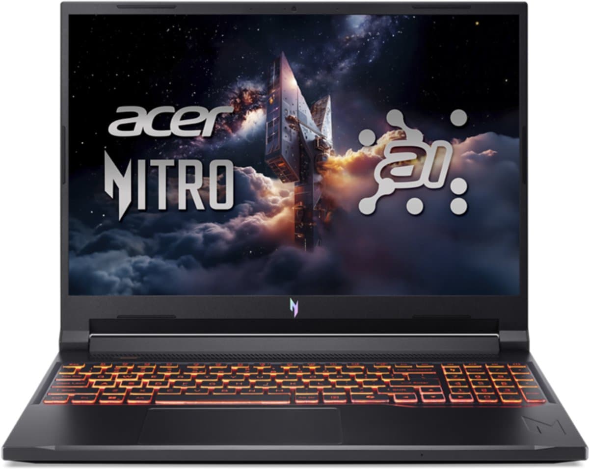 Acer Nitro V 16 AI ANV16-42-R02H - Gaming Laptop - 16 inch 3K 180Hz - AMD Ryzen 7 260 - 16GB - 512GB SSD - RTX 5060 - Verlicht toetsenbord — afbeelding 1