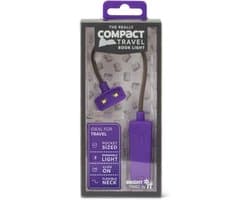 Compacte Reis Boeklamp Paars - Ideaal voor Lezen in het Donker